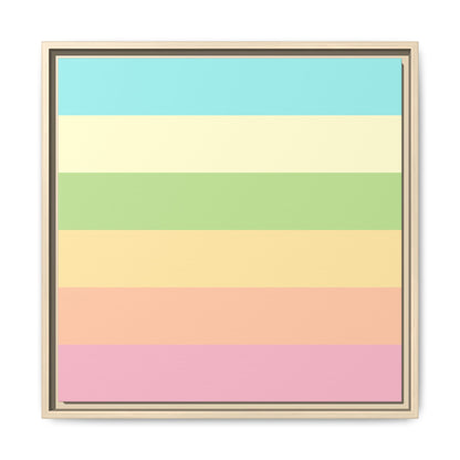 Pastel Stripes - Framed Canvas
