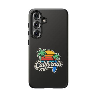 California Sunset Phone Case, Tropical Cell Phone Cover, Beach Lover Gift, Summer Vibes Accessory, Surfing Decor, Personalized Case