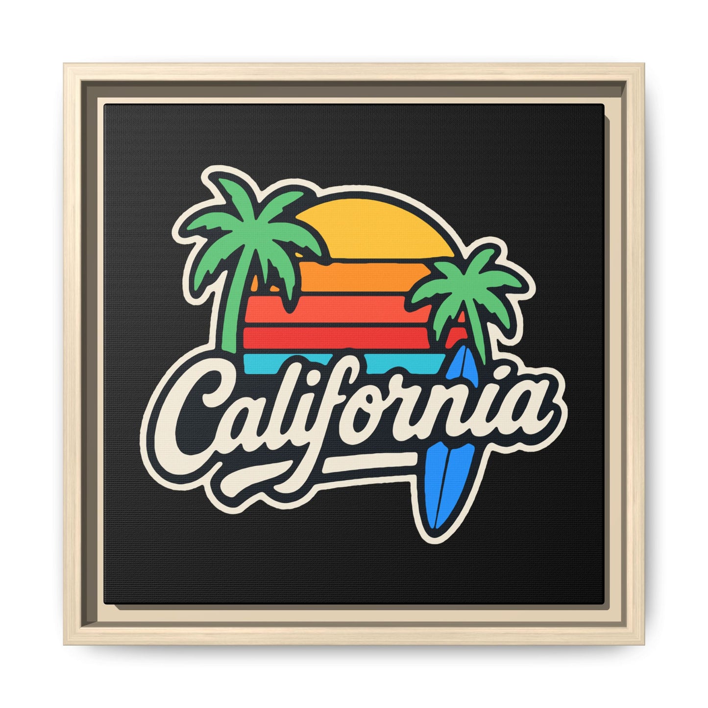California Surf Vibes - Framed Canvas