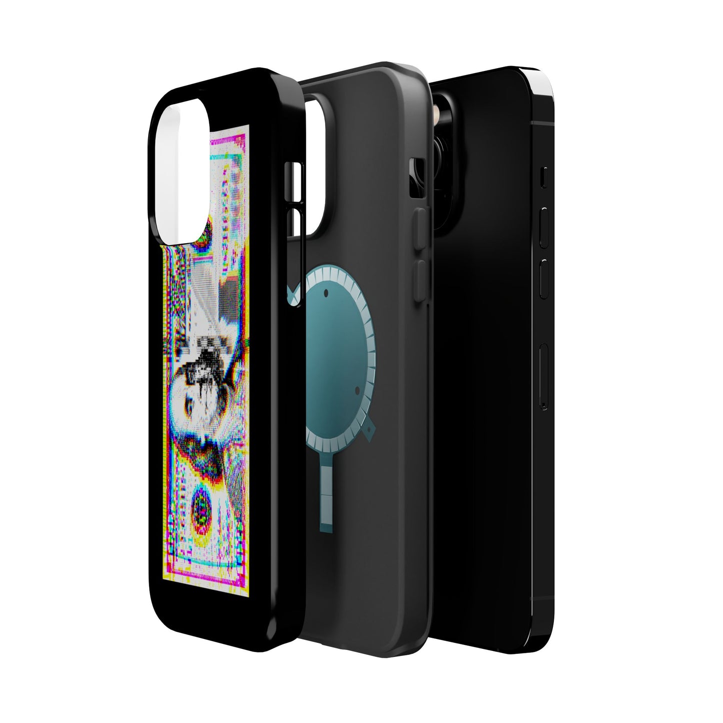 100 Dollars Bill - Neon Color Explosion - Magnetic Phone Case