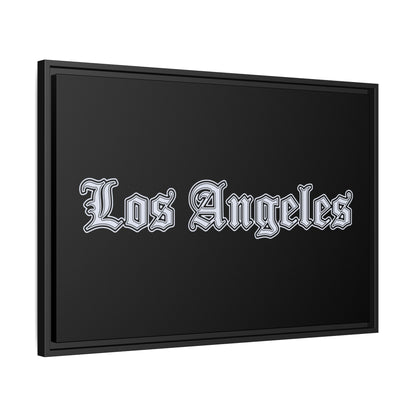 Los Angeles Matte Canvas Art, Framed Wall Decor, Urban Home Art, City Poster, Gift for Angelenos, Modern Art Piece - Silver Edition