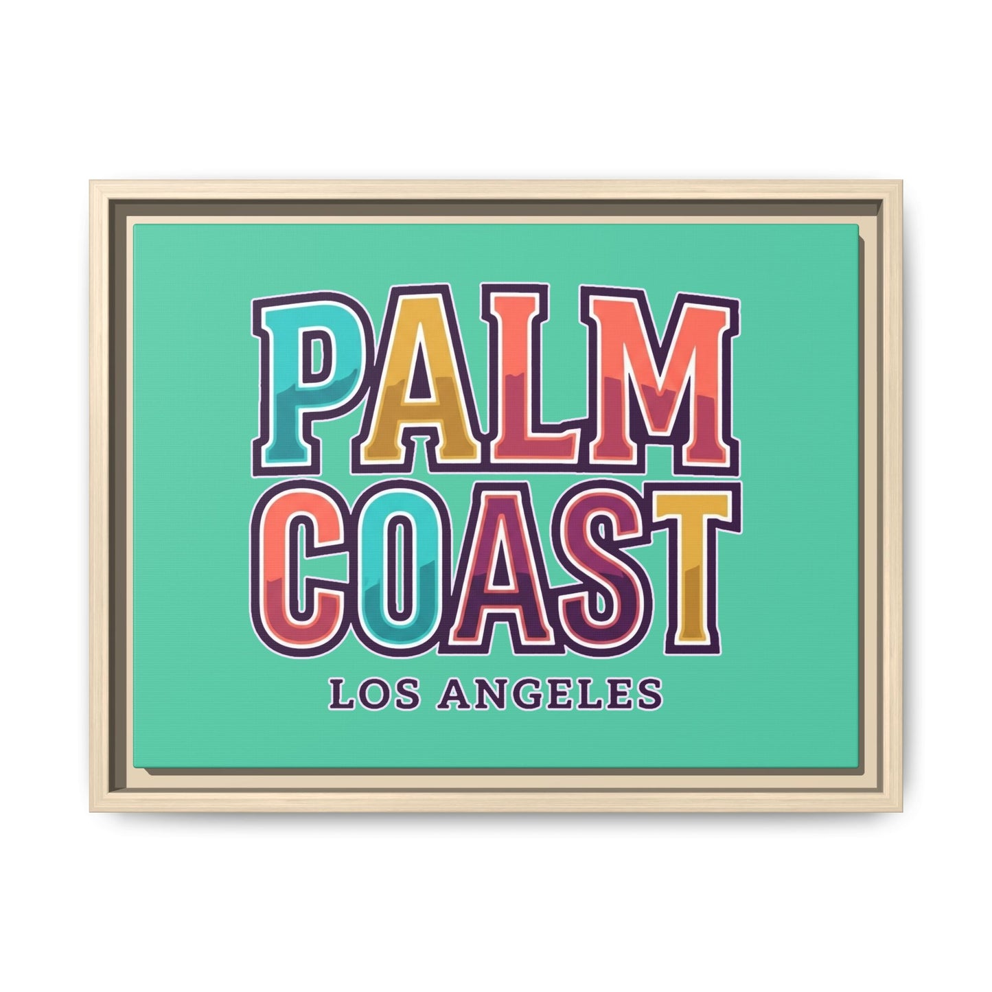 Palm Coast - Los Angeles - Framed Canvas