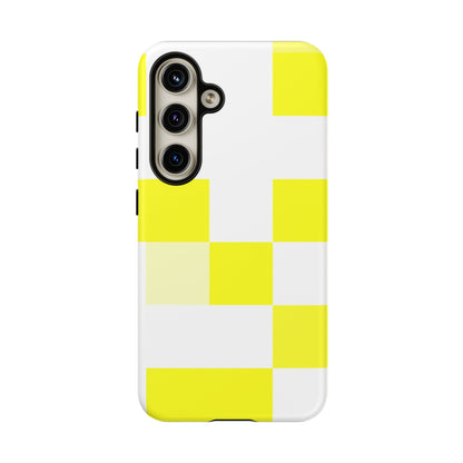 Yellow Pixel Grid - Phone Case