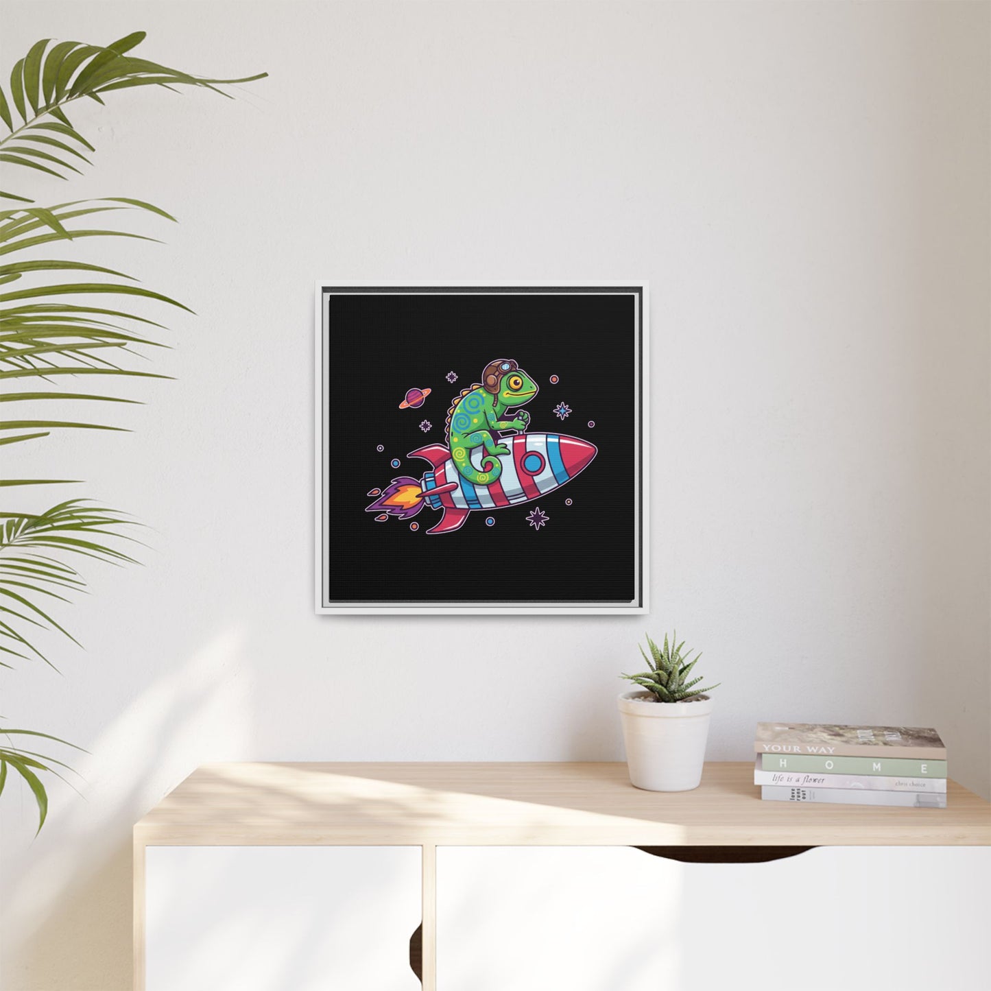 Cosmic Rider - Framed Canvas