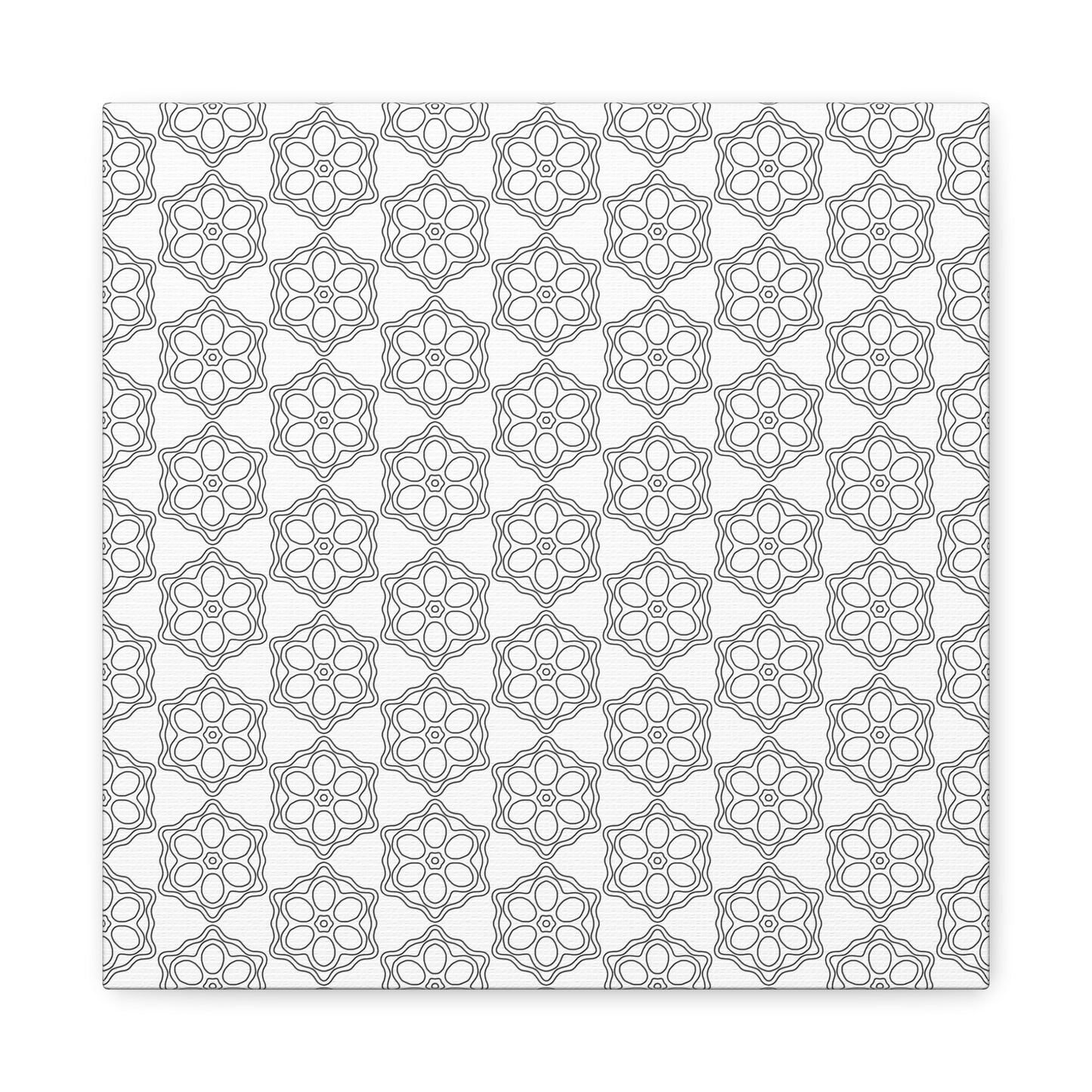 Elegant Geometric Wall Art Canvas, Modern Home Decor, Gray Pattern Stretched Canvas, Minimalist Artwork, Gift for New Home