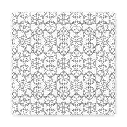 Elegant Geometric Wall Art Canvas, Modern Home Decor, Gray Pattern Stretched Canvas, Minimalist Artwork, Gift for New Home