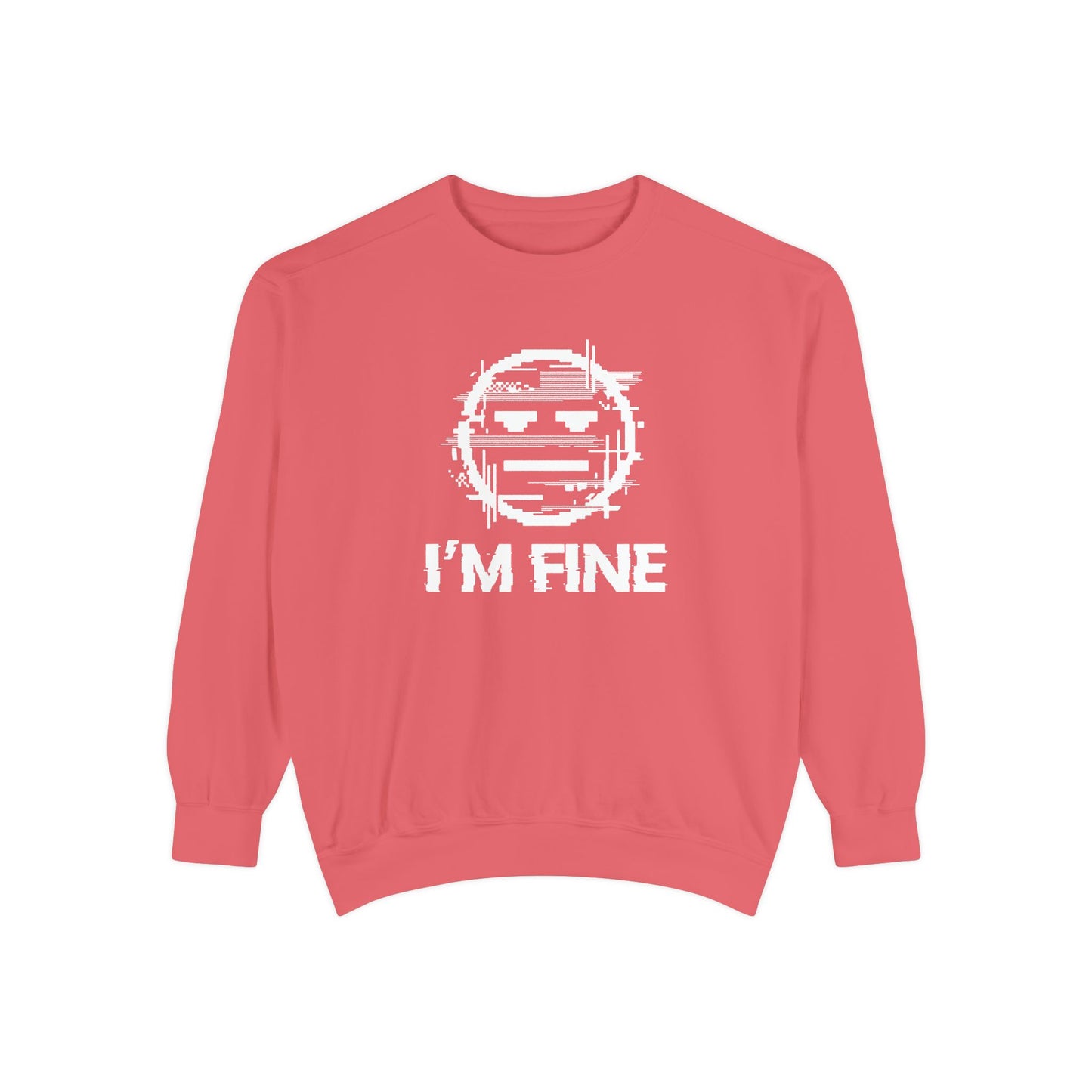 I’m Fine Glitched Smiley - Sweatshirt
