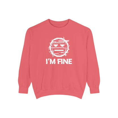 I’m Fine Glitched Smiley - Sweatshirt