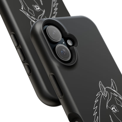 Horse Portrait Sketch - Magnetic Phone Case