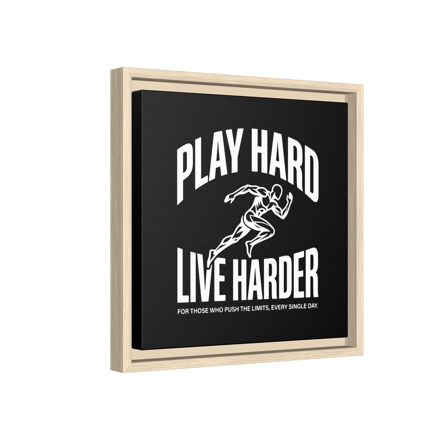 Play Hard / Live Harder - Framed Canvas