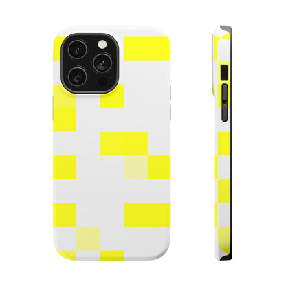 Yellow Pixel Grid -  Magnetic Phone Case