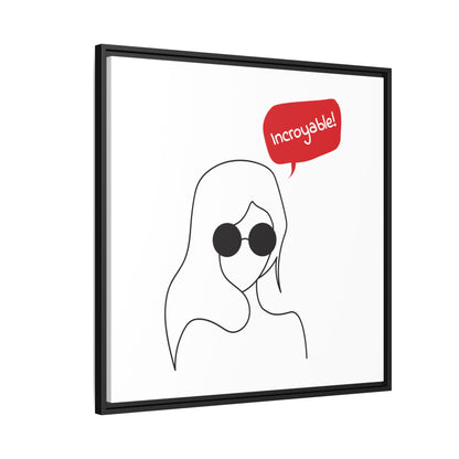 Incroyable Chic Girl - Framed Canvas