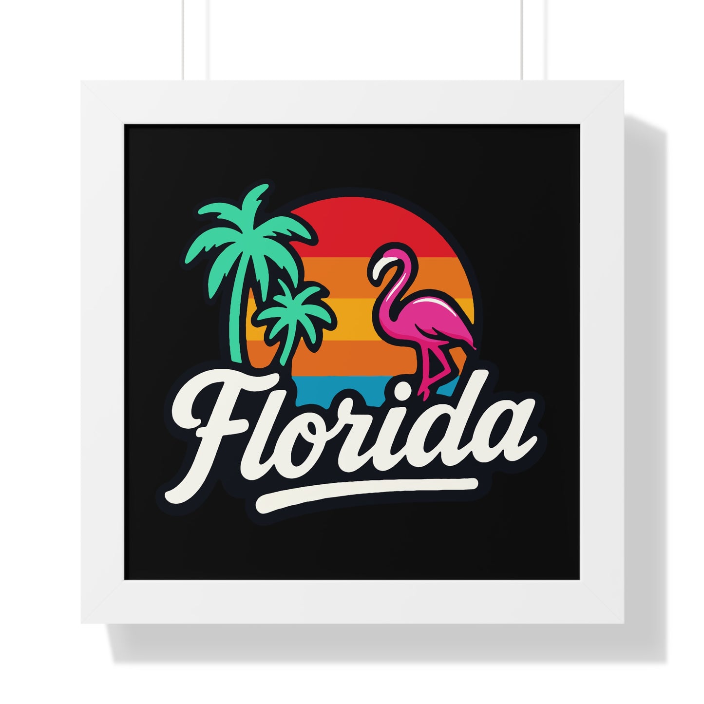 Florida Sunset Palm - Framed Poster