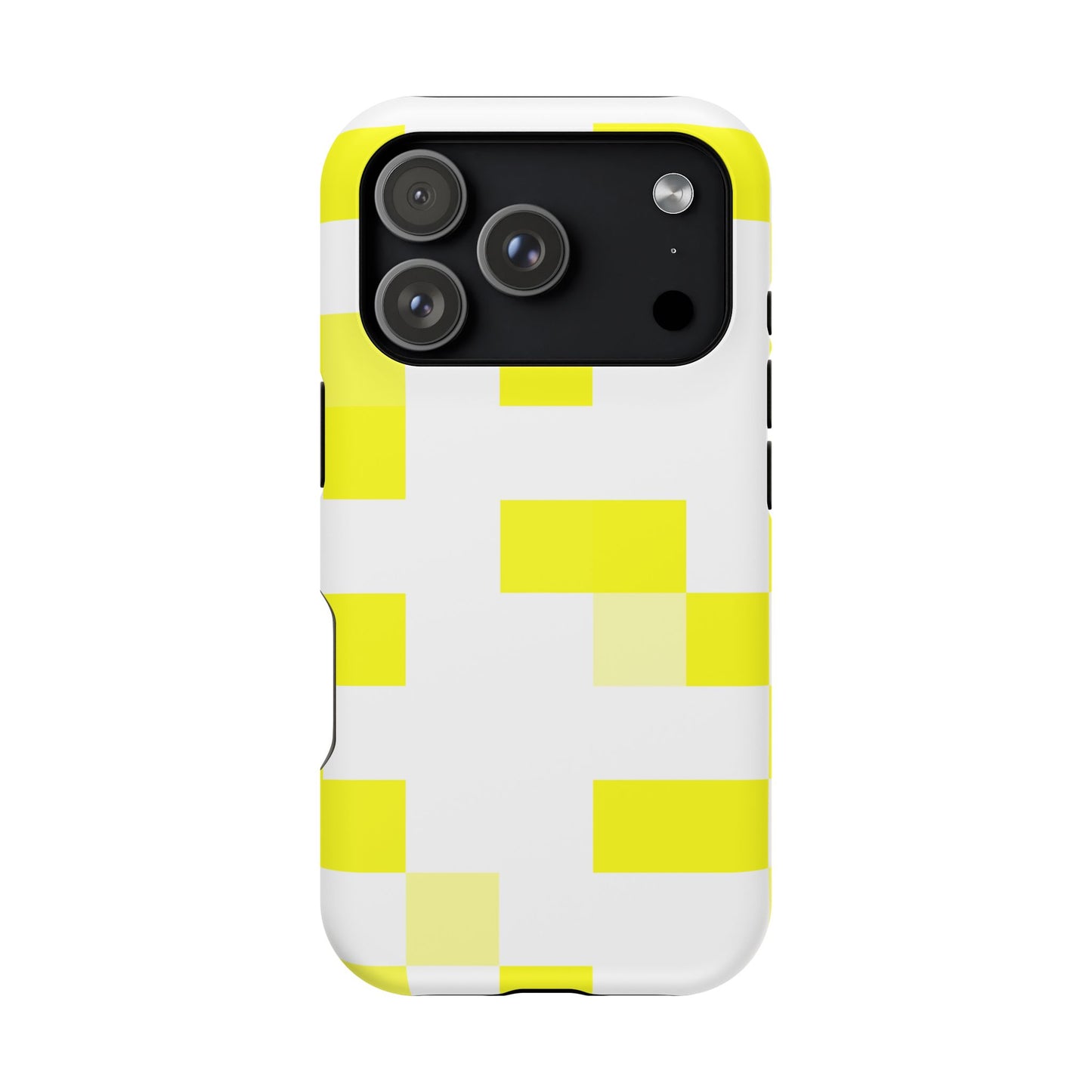 Yellow Pixel Grid -  Magnetic Phone Case