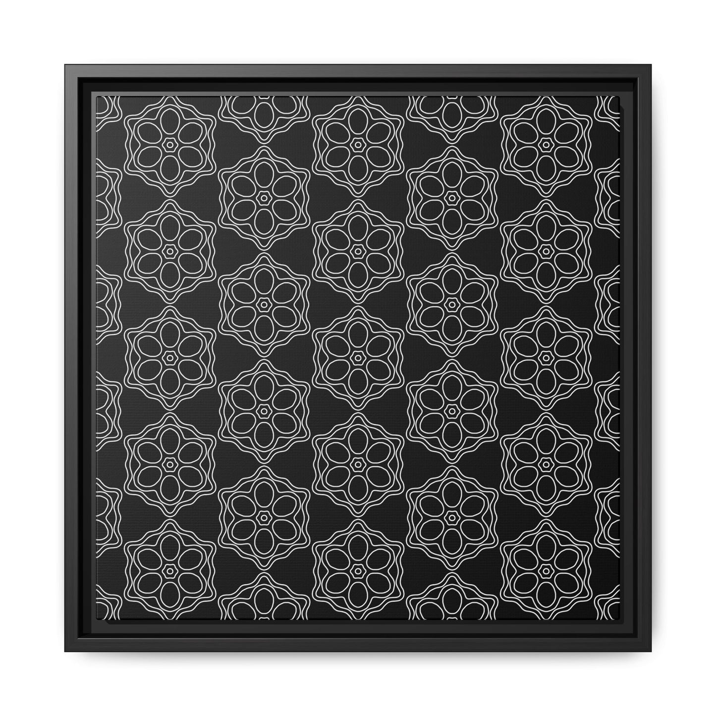 Geometric Sacred Flower - Framed Canvas