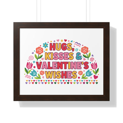 Hugs, Kisses & Valentine's Wishes - Framed Poster