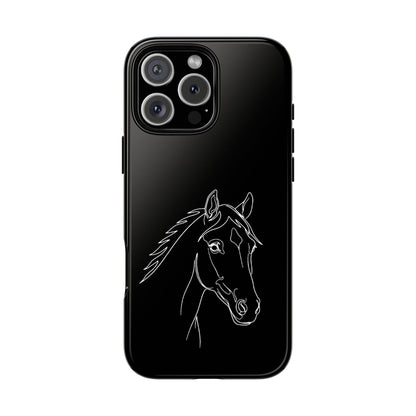 Horse Portrait Sketch - Tough Phone Case