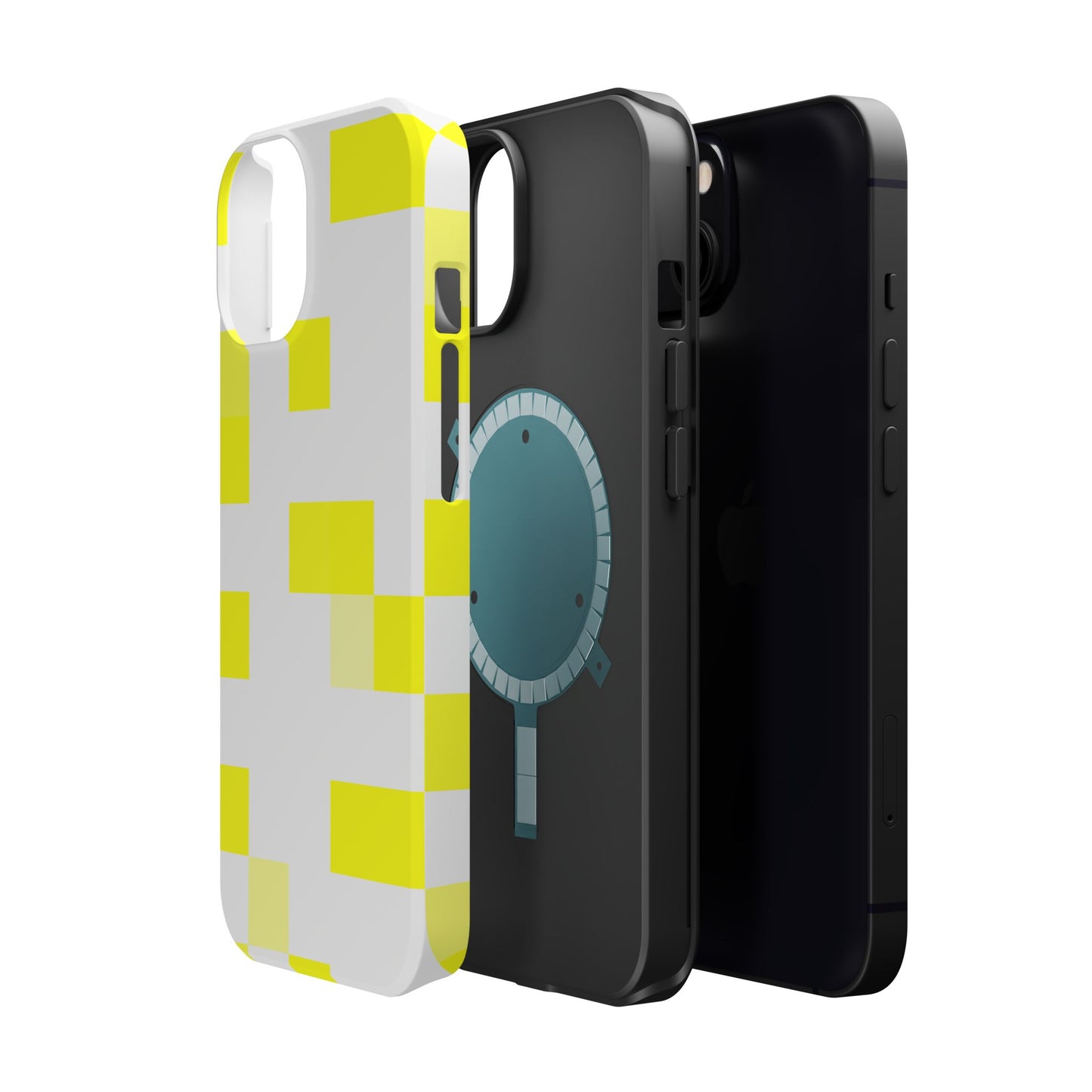 Yellow Pixel Grid -  Magnetic Phone Case