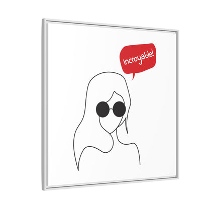 Incroyable Chic Girl - Framed Canvas