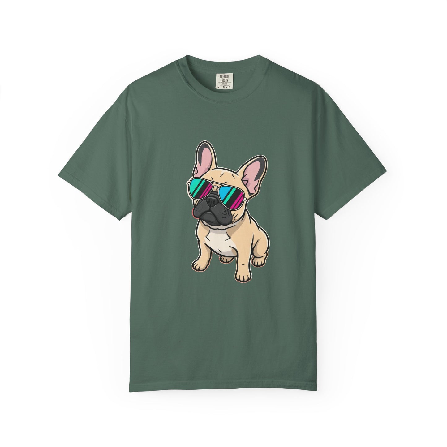 French Bulldog with Sunglasses - T-Shirt