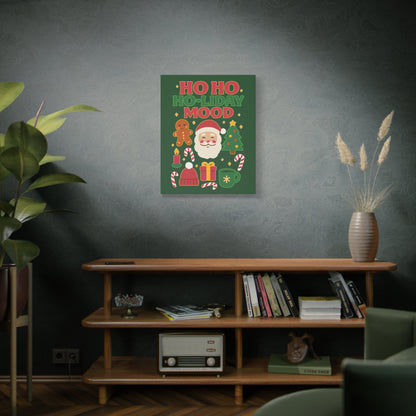 Holiday Canvas Wall Art, Festive Decor for Christmas, Santa and Gingerbread Vibe, Seasonal Home Decoration, Gift for Christmas Lovers