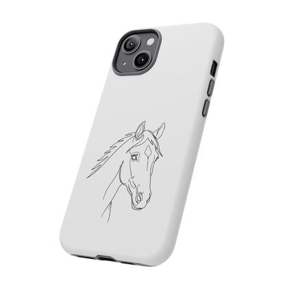 Horse Portrait Sketch - Tough Phone Case