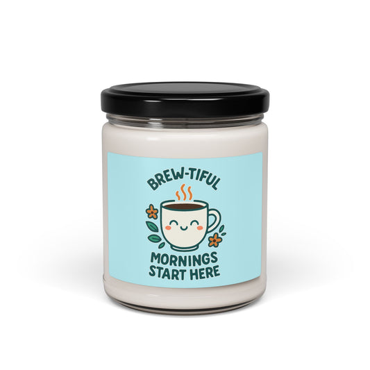Brew-tiful Mornings Candle, Relaxing Aromatherapy, Home Decor Gift, Soy Candle for Coffee Lovers, Perfect for Every Occasion