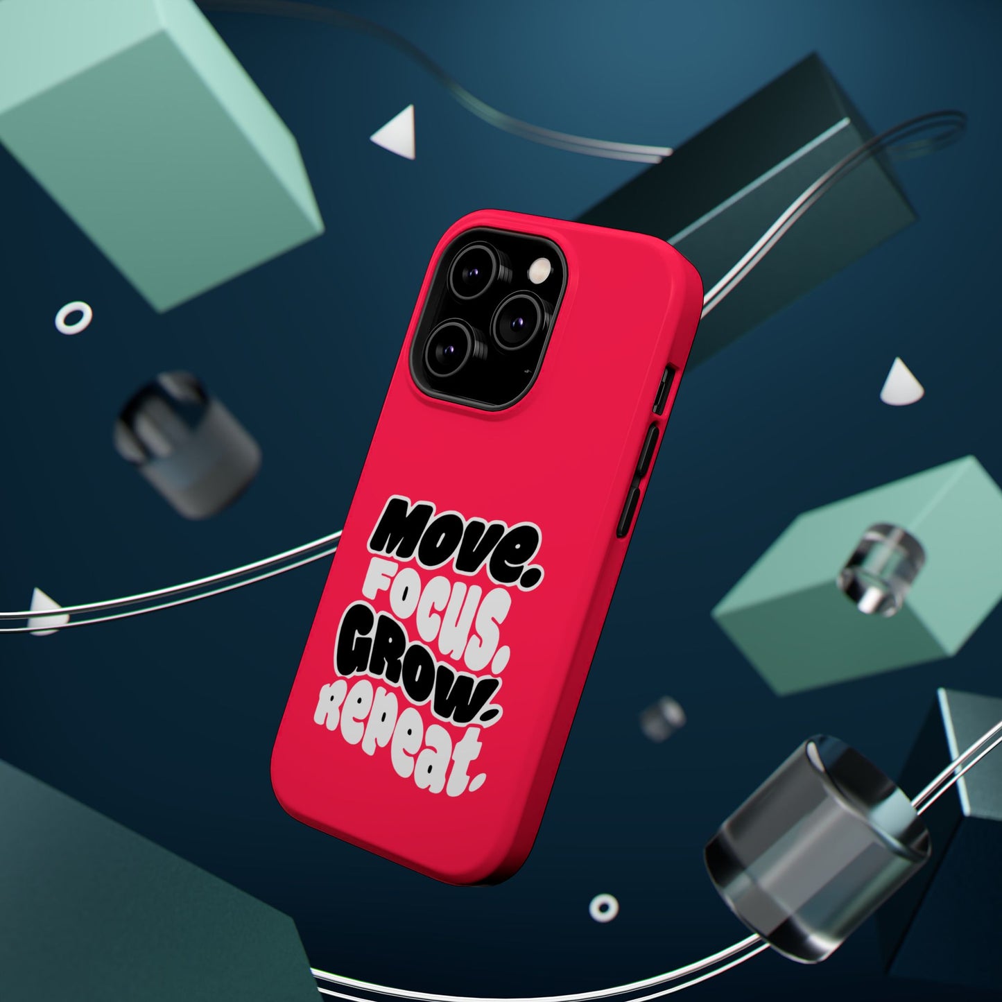 Move. Focus. Grow. Repeat. - Magnetic Phone Case