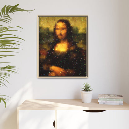 Pixel Muse — Silent Smile - Framed Canvas