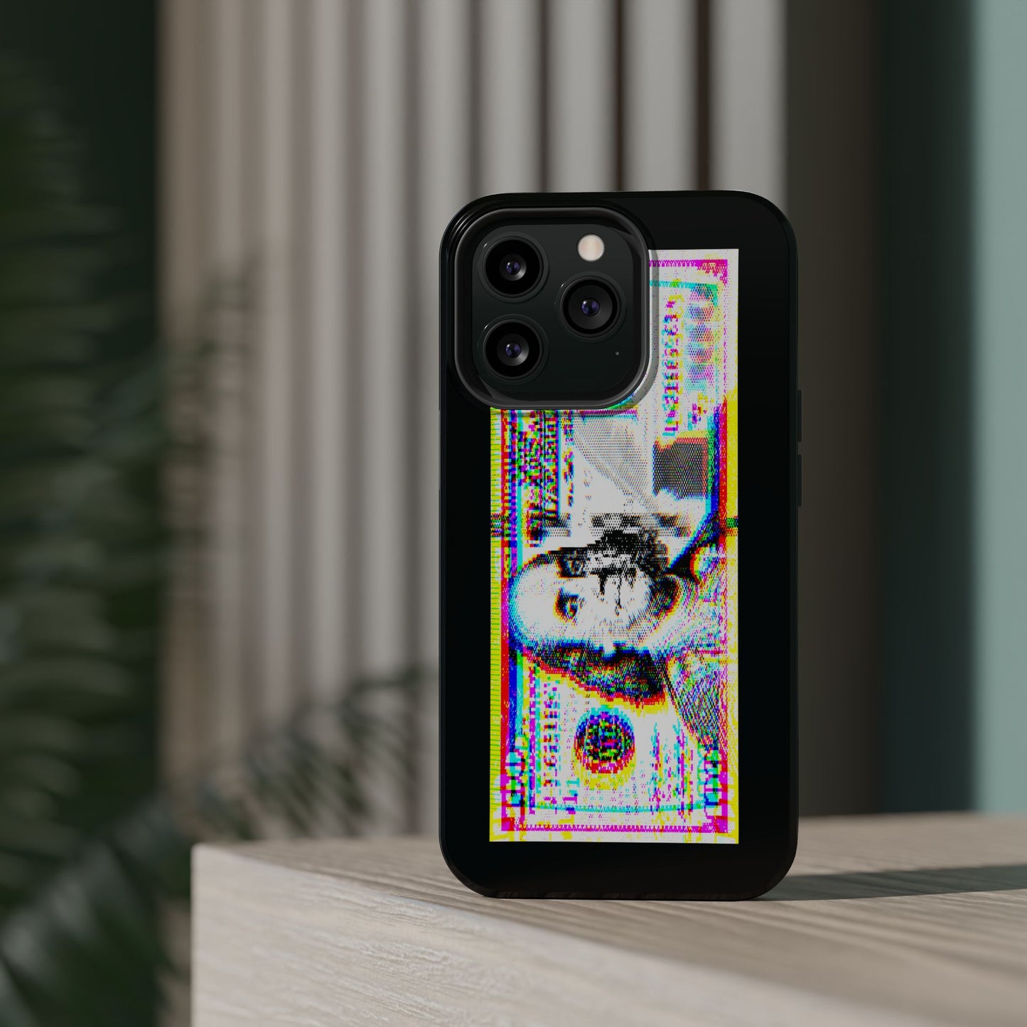 100 Dollars Bill - Neon Color Explosion - Magnetic Phone Case