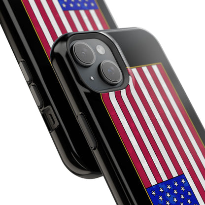 New Glory American Flag (Gold Edge Edition) - Magnetic Phone Case