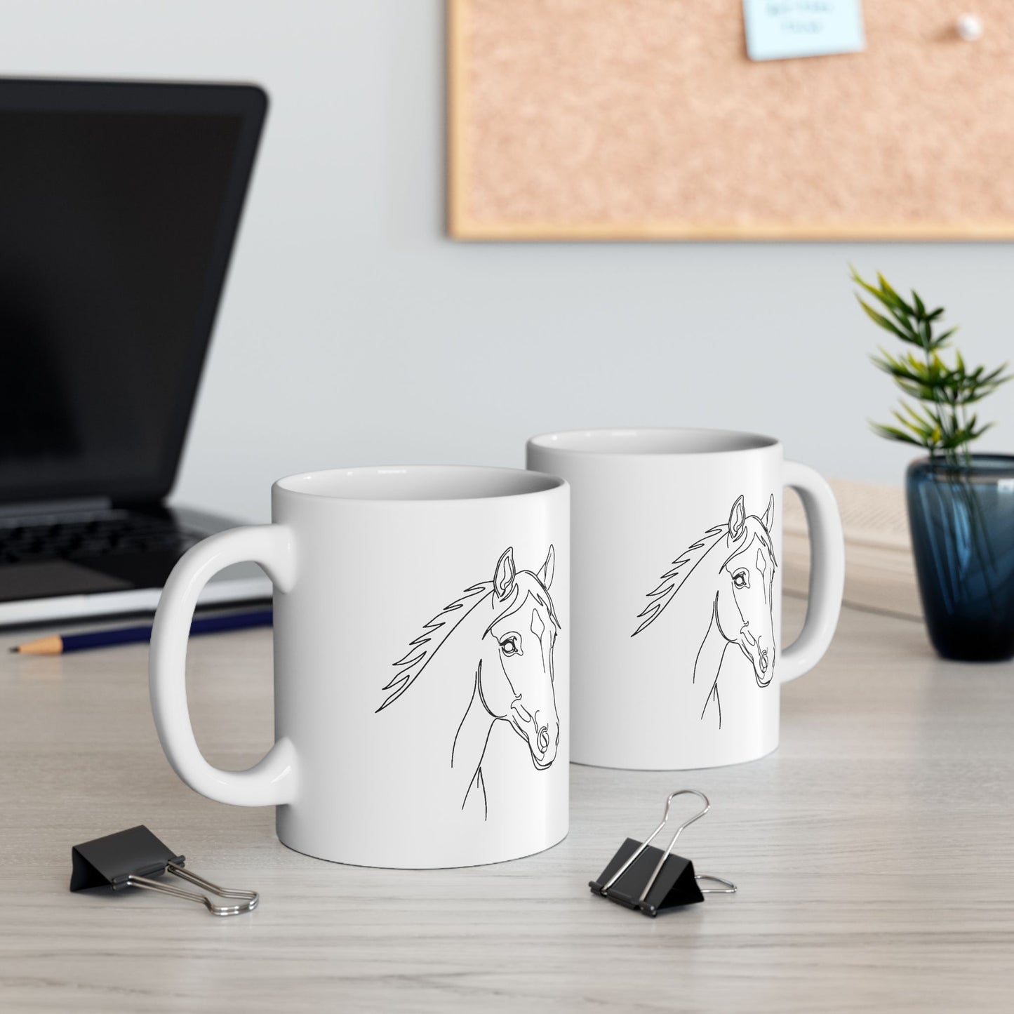 Horse Portrait Sketch - Ceramic Mug