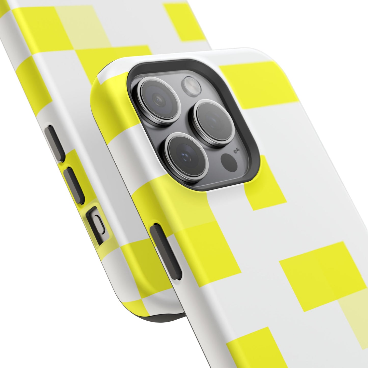 Yellow Pixel Grid -  Magnetic Phone Case