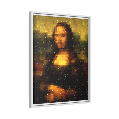 Pixel Muse — Silent Smile - Framed Canvas