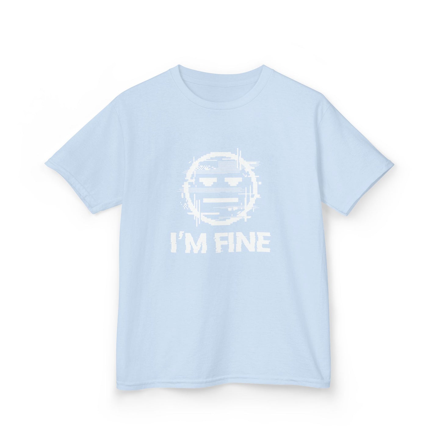 I’m Fine Glitched Smiley - Kids Tee