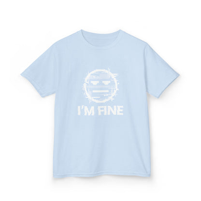 I’m Fine Glitched Smiley - Kids Tee