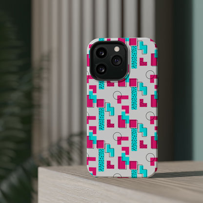 Retro Geometric Vibes - Magnetic Phone Case