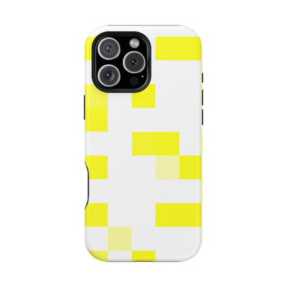Yellow Pixel Grid -  Magnetic Phone Case
