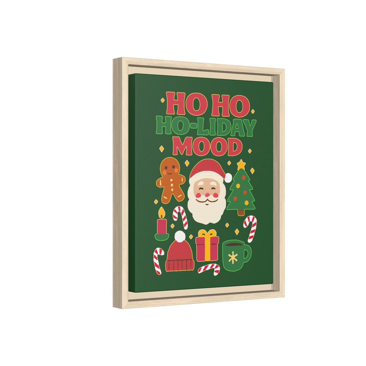 Ho Ho Ho-liday Mood - Framed Canvas