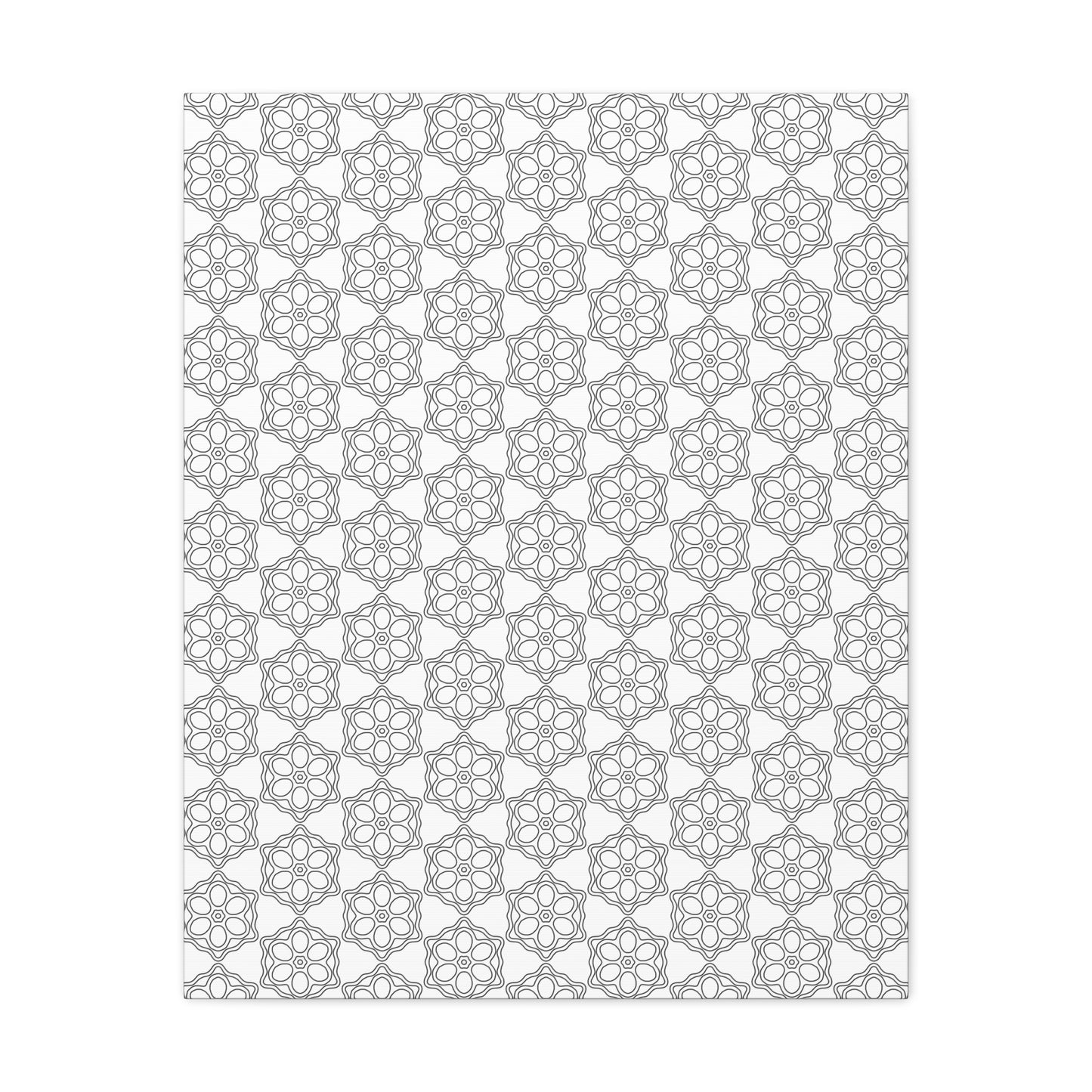 Elegant Geometric Wall Art Canvas, Modern Home Decor, Gray Pattern Stretched Canvas, Minimalist Artwork, Gift for New Home