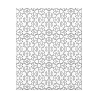 Elegant Geometric Wall Art Canvas, Modern Home Decor, Gray Pattern Stretched Canvas, Minimalist Artwork, Gift for New Home