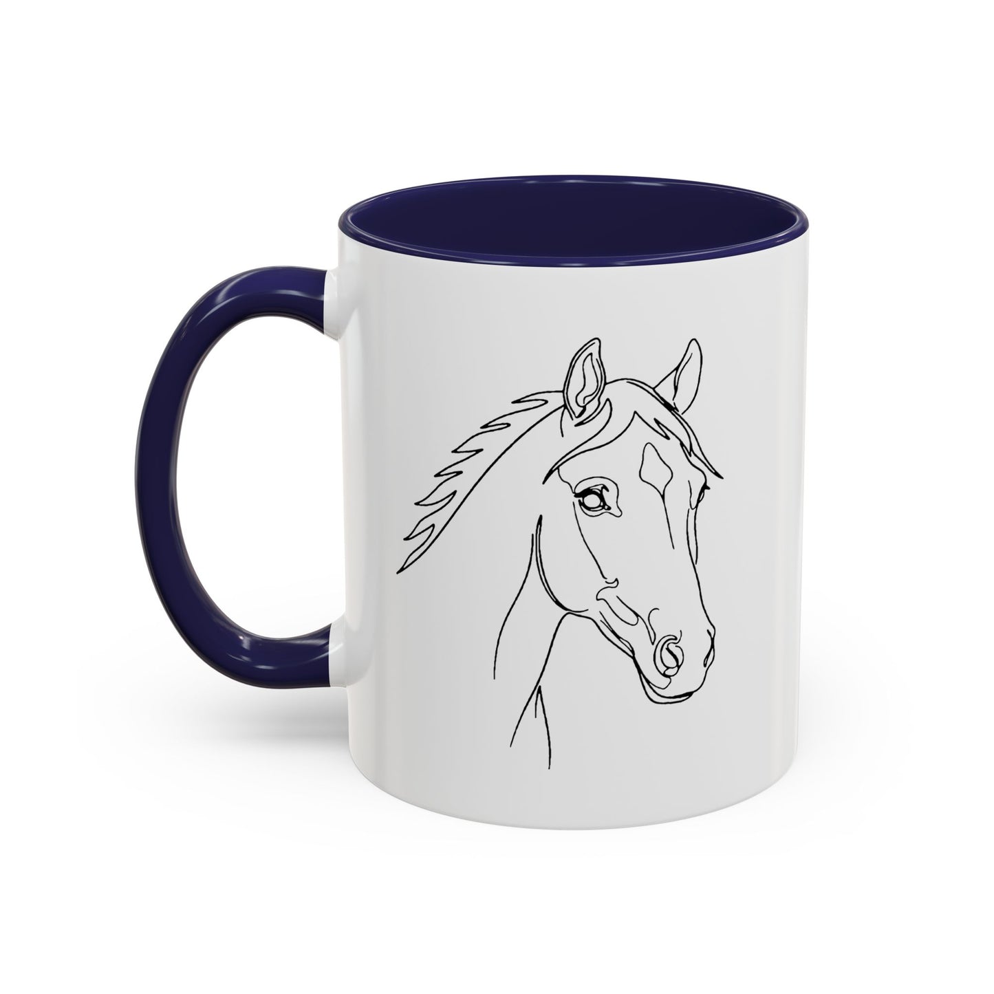Horse Portrait Sketch - Color Accent Mug