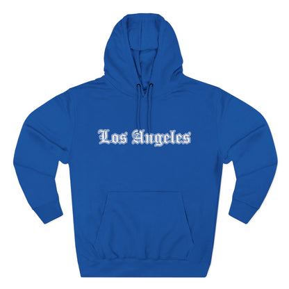 Los Angeles Three-Panel Fleece Hoodie, Cozy Sweatshirt, Streetwear Apparel, Gift for Her/Him, Casual Style, Travel Hoodie