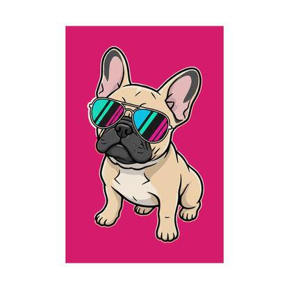 French Bulldog with Sunglasses - Poster