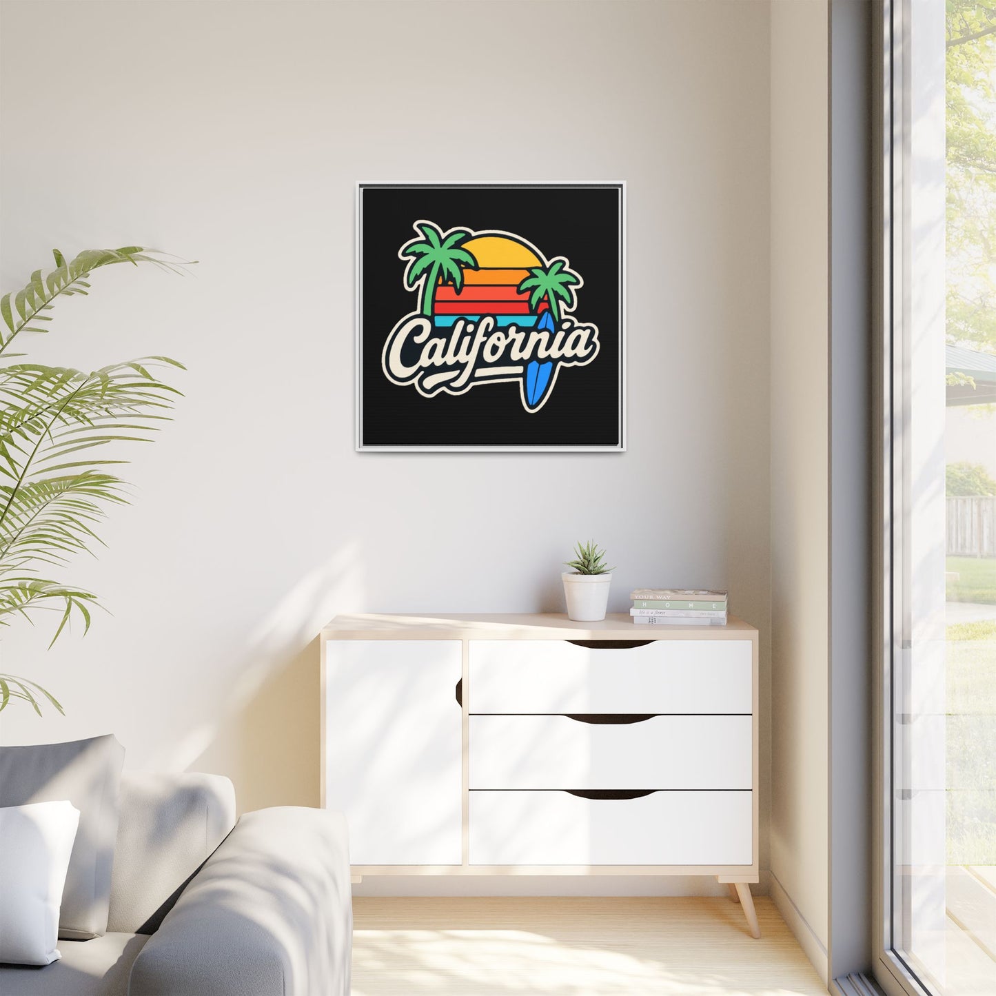 California Surf Vibes - Framed Canvas