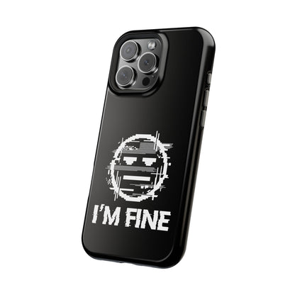 I’m Fine Glitched Smiley - Magnetic Phone Case