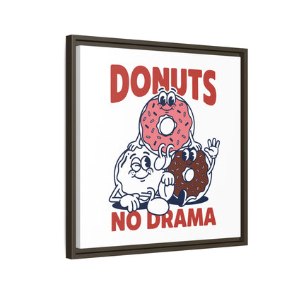 Donuts No Drama - Framed Canvas