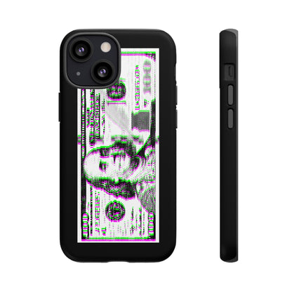 100 Dollars Bill - Green/Magenta Glitch - Phone Case