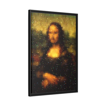 Pixel Muse — Silent Smile - Framed Canvas