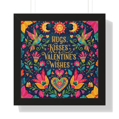 Hugs, Kisses & Valentine's Wishes - Framed Poster